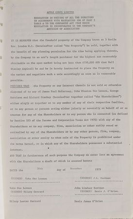 Lot #7017 Beatles Signed ‘Savile Row’ Document - Image 10