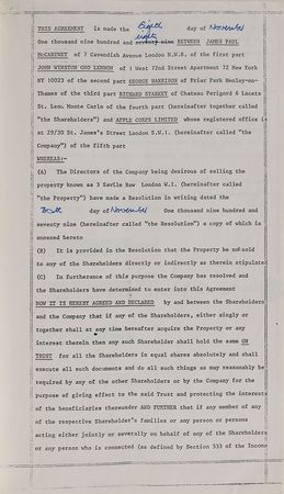 Lot #7017 Beatles Signed ‘Savile Row’ Document - Image 11