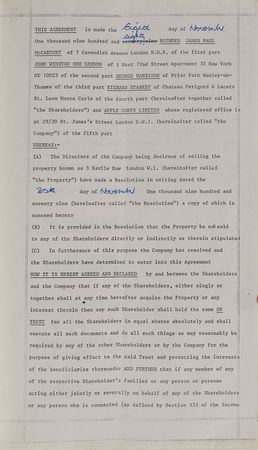 Lot #7017 Beatles Signed ‘Savile Row’ Document - Image 12