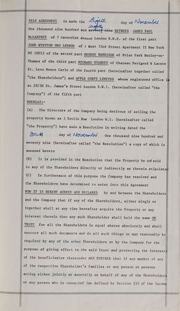 Lot #7017 Beatles Signed ‘Savile Row’ Document - Image 13