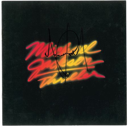 Lot #7222 Michael Jackson Signed Album Insert - Image 1