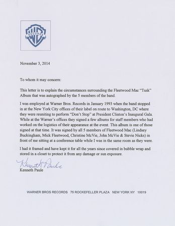 Lot #7374 Fleetwood Mac Signed Album - Image 3