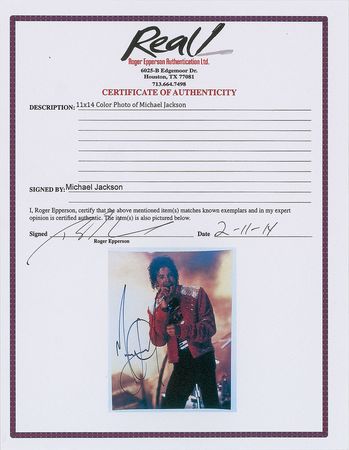 Lot #7219 Michael Jackson Signed Photograph - Image 2