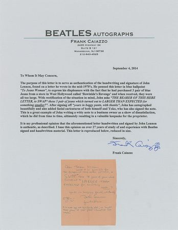 Lot #7019 John Lennon Autograph Letter Signed - Image 2