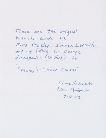 Lot #7120 Elvis Presley Set of Three Business Cards - Image 4