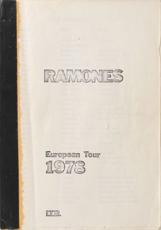 Lot #7487  Ramones Pair of 1978 European Tour Itineraries - Image 1