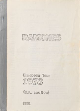 Lot #7487  Ramones Pair of 1978 European Tour Itineraries - Image 2