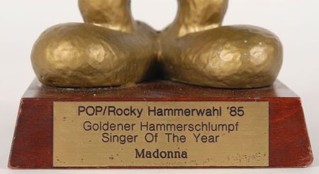 Lot #7226 Madonna?s Golden Hammer ?Pop Rocky? Smurf Award - Image 2
