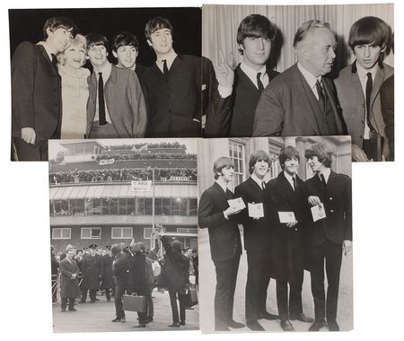 Lot #7095 Beatles Set of Four Original Press Photographs - Image 1