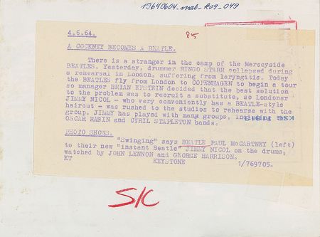 Lot #7098 Beatles Set of Three Original Press Photographs - Image 4