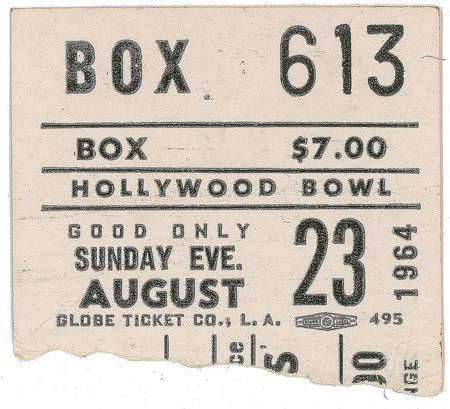 Lot #7065 Beatles 1964 Hollywood Bowl and 1966 Chicago Pair of Ticket Stubs - Image 1