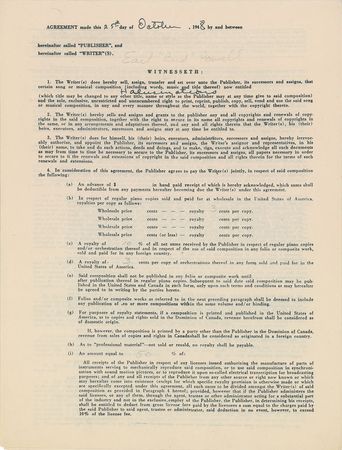 Lot #7259 Earl ‘Bud’ Powell Signed Document - Image 1