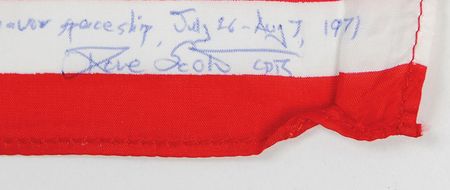 Lot #487 Apollo 15: Rarely seen oversized American flag, ?flown in lunar orbit for 6 days aboard the Apollo 15 Endeavor spaceship? - Image 2