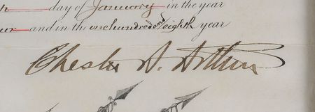 Lot #51 Chester A. Arthur Signed Document - Image 2