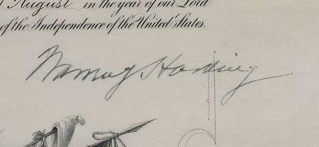 Lot #78 Warren G. Harding Signed Document - Image 2