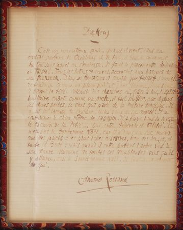 Lot #635 Edmond Rostand: Rostand places Dickens between literature?s masters, ?Andersen and Tolstoy? - Image 2