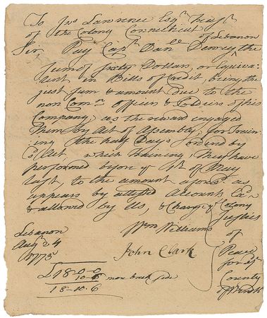 Lot #198 William Williams Signed Document - Image 1