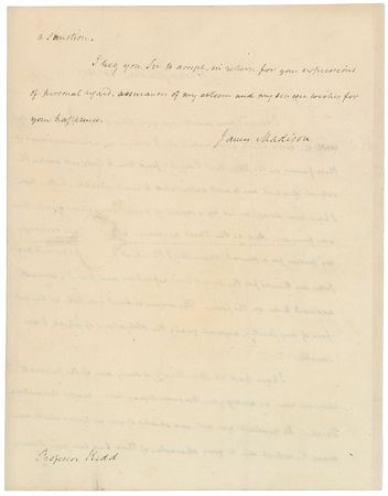 Lot #7 James Madison: President Madison reflects on his imminent departure from the presidency - Image 2