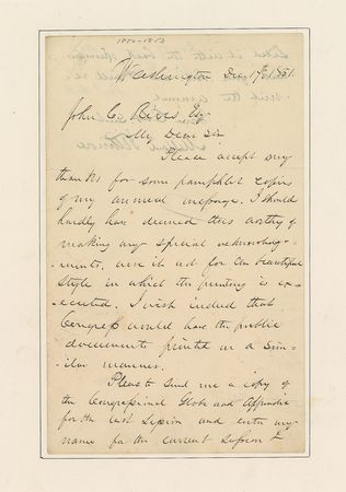 Lot #26 Millard Fillmore: Fillmore expresses his