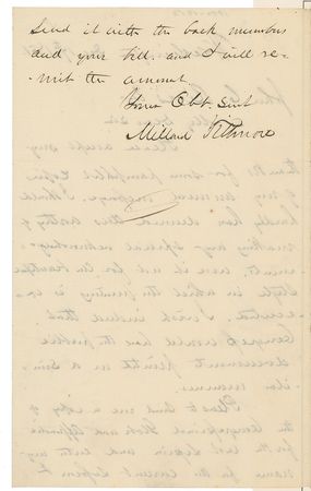 Lot #26 Millard Fillmore: Fillmore expresses his gratitude for copies of his State of the Union address in a rare handwritten letter - Image 2