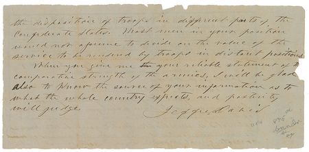 Lot #390 Jefferson Davis: Panic in the Confederacy as Sherman closes in on Atlanta - Image 2