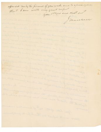 Lot #207 John Marshall: Chief Justice Marshall applauds a law professorfor his “Very valuable treatise ‘on the principlesof pleading in civil actions’” - Image 2