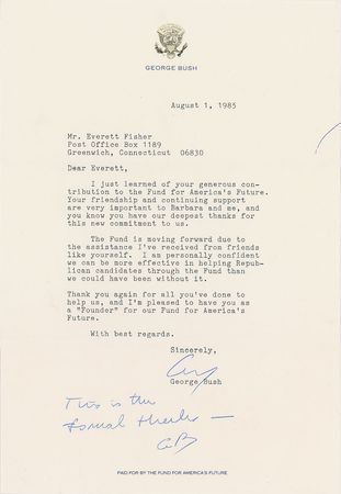 Lot #177 George Bush Letters - Image 1