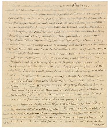 Lot #206 John Jay: “The Treaty being finished,” Jay hopes to sit for a portrait - Image 1