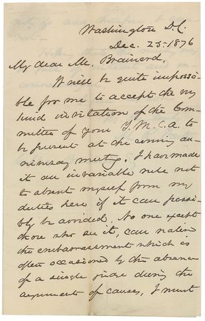 Lot #381 Morrison R. Waite Handwritten Letter Signed - Image 1