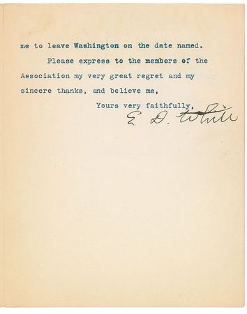 Lot #391 Edward Douglass White Handwritten Letter Signed - Image 2