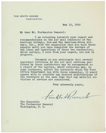 Lot #81 Franklin D. Roosevelt Typed Letter Signed - Image 1