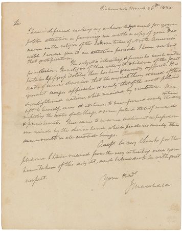 Lot #208 John Marshall: “The original theory or