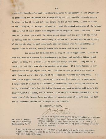 Lot #68 William H. Taft: The League of Nations and Monroe Doctrine - Image 3