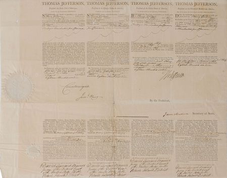 Lot #6 Thomas Jefferson and James Madison: