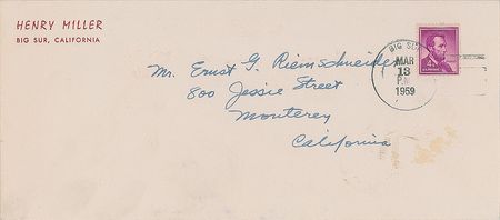 Lot #632 Henry Miller Handwritten Letter Signed - Image 2