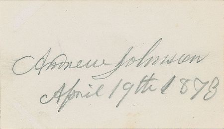 Lot #120 Andrew Johnson Signature - Image 1