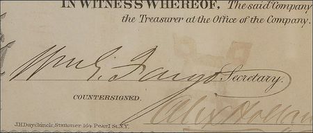 Lot #219 Henry Wells and William Fargo: Two shares of American Express stock to Henry Wells - Image 2
