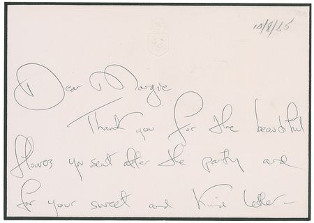 Lot #105 Jacqueline Kennedy Handwritten Letter Signed - Image 1