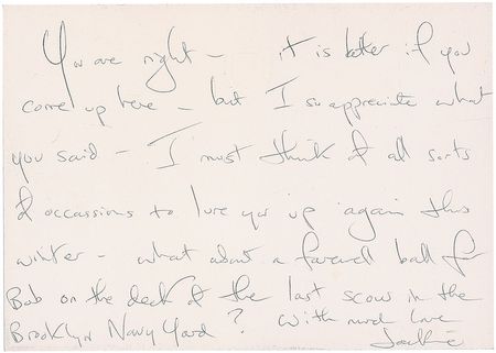 Lot #105 Jacqueline Kennedy Handwritten Letter Signed - Image 2