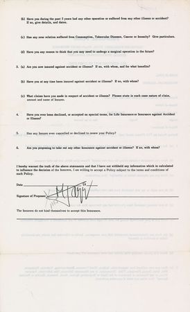 Lot #726 Mick Jagger Signed Document - Image 1
