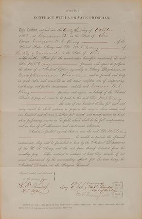 Lot #444 Civil War Physician Signed Document - Image 2