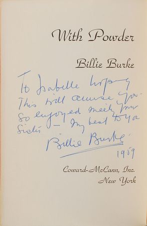 Lot #840 Billie Burke - Image 1