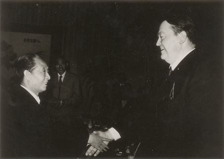 Lot #243 Hu Yaobang and Holger Borner: Scarce signed photo of the liberal Chinese leader - Image 1