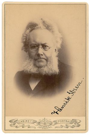 Lot #585 Henrik Ibsen: Magnificent portrait of the Norwegian playwright - Image 1