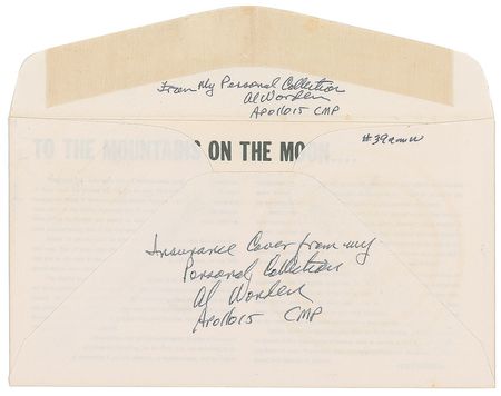 Lot #491 Apollo 15 Insurance Cover - Image 2