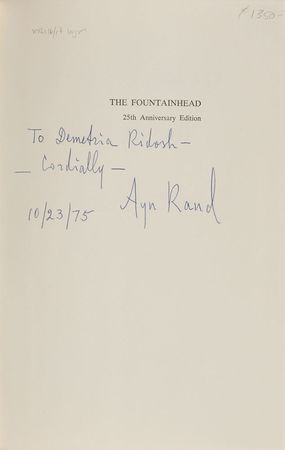 Lot #596 Ayn Rand: Twenty-fifth anniversary edition of Rand?s breakthrough novel - Image 1