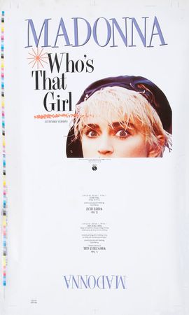 Lot #777 Madonna Pair of Who's That Girl First Proof Artwork - Image 2