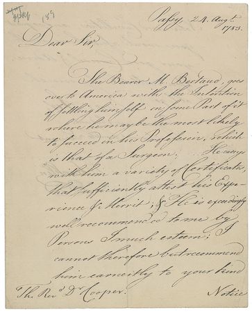 Lot #191 Benjamin Franklin: Franklin requests assistance from an influential Bostonian pastor - Image 1