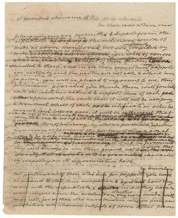 Lot #9 James Monroe: Significant draft written as minister to France in 1795 - Image 2