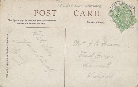 Lot #347 Lusitania: Drury and Foley Postcard - Image 1